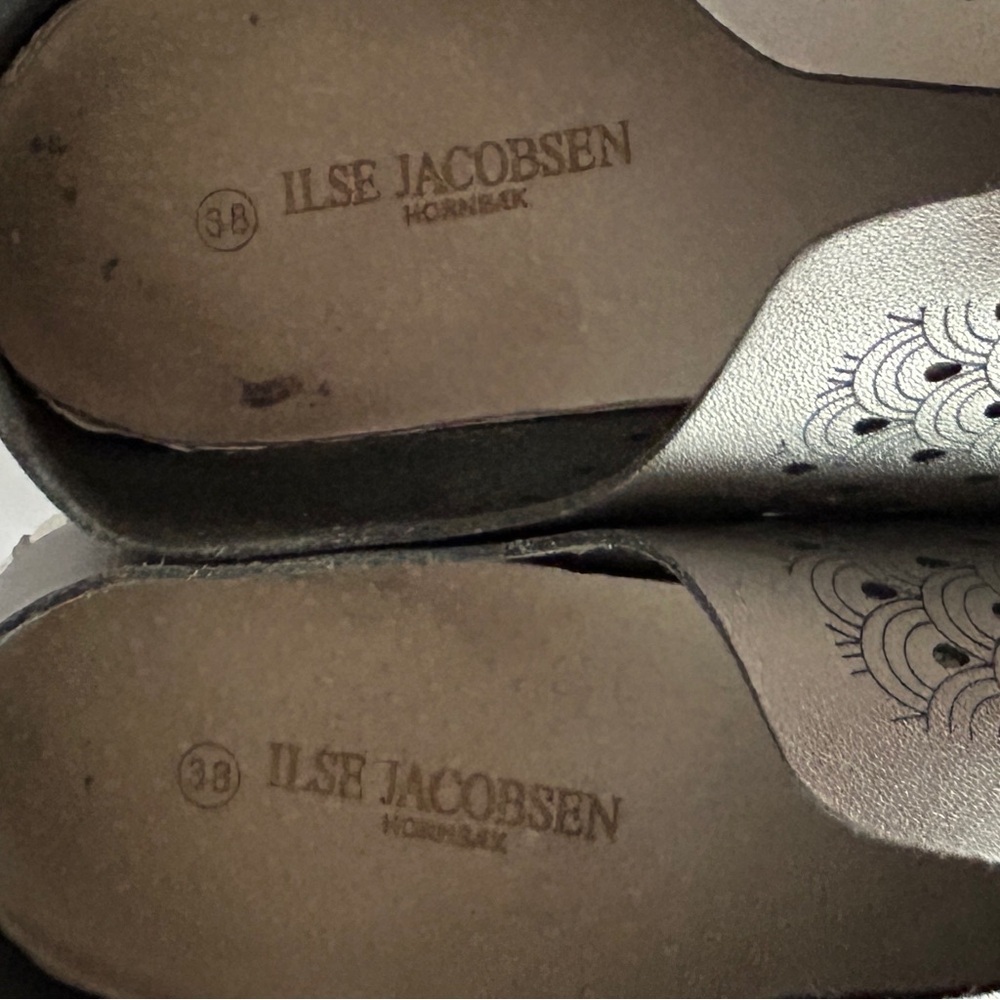 Ilse Jacobsen Tulip 3576 Slip On Comfort Shoe Flat Perforated Gunmetal EU38 US 8 - Picture 9 of 12